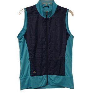 Adidas Golf Technical Wind Breaker Vest Energy‎ Blue Women's Size Medium EUC